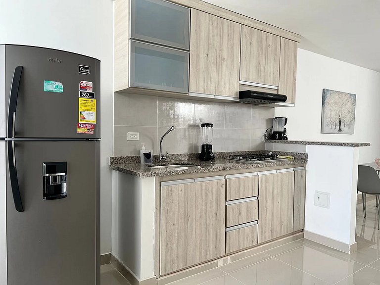 Apto 2 quartos e 3 banheiros perto da U. Andina, Valledupar