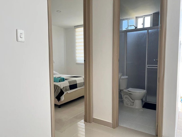 Apto 2 quartos e 3 banheiros perto da U. Andina, Valledupar