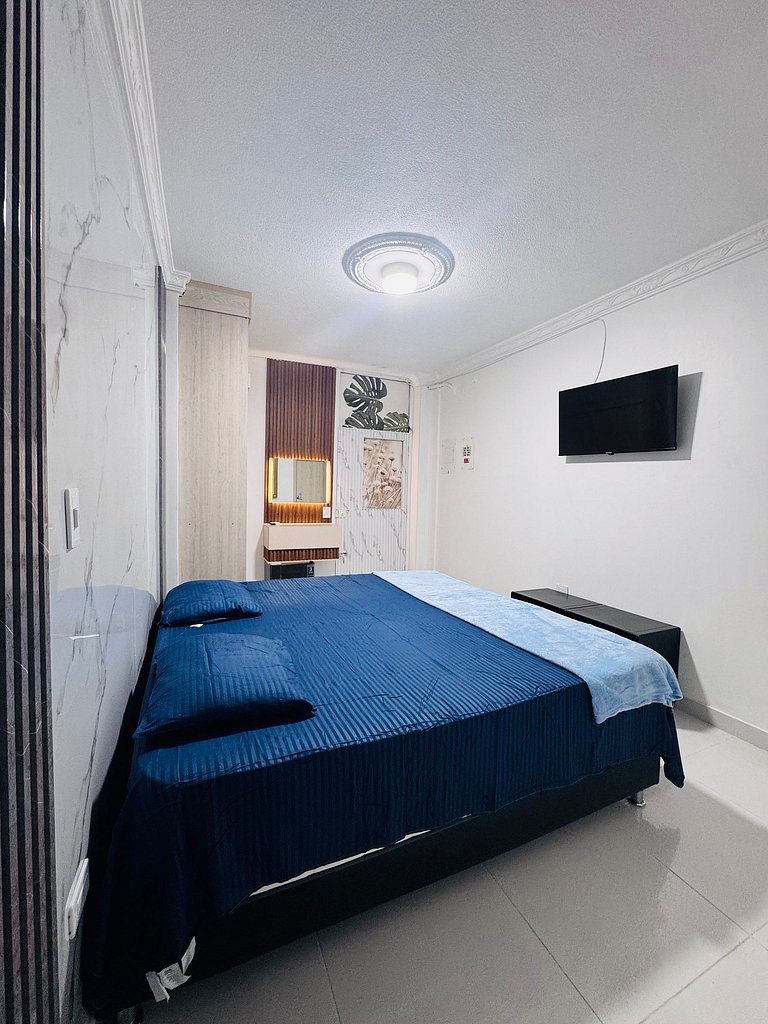Quarto privativo com banheiro e cama king, Valledupar