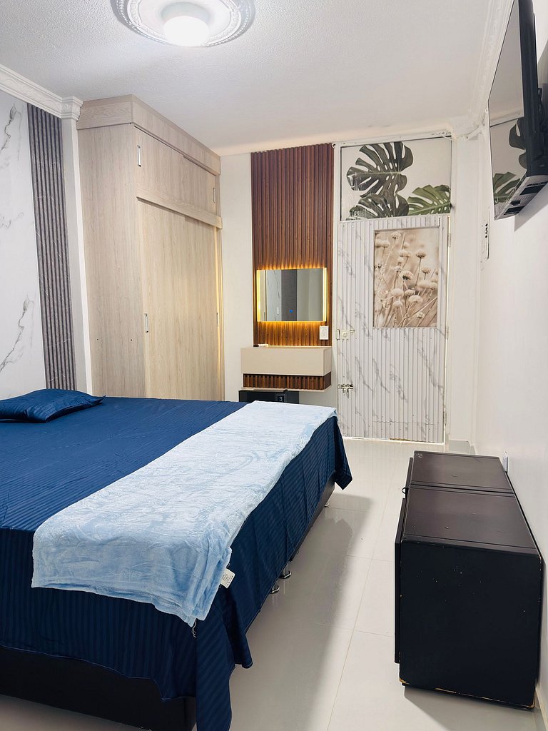 Private room with bathroom and king bed, Valledupar | DIGS